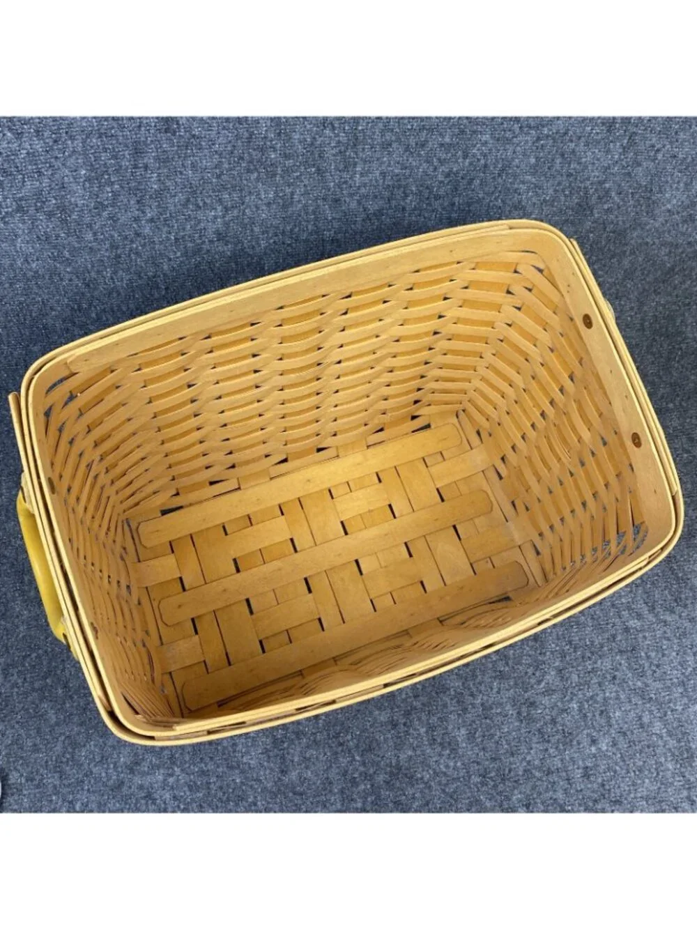 Longaberger Basket Newspaper Magazine 1999 Protector Divider Leather Handles